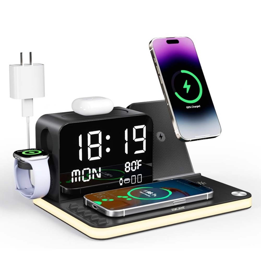 Acer Black Wireless Charging Station with LED Display